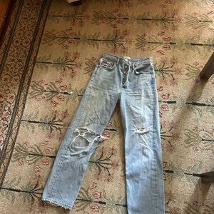 Classic Blue Distressed Women's Jeans